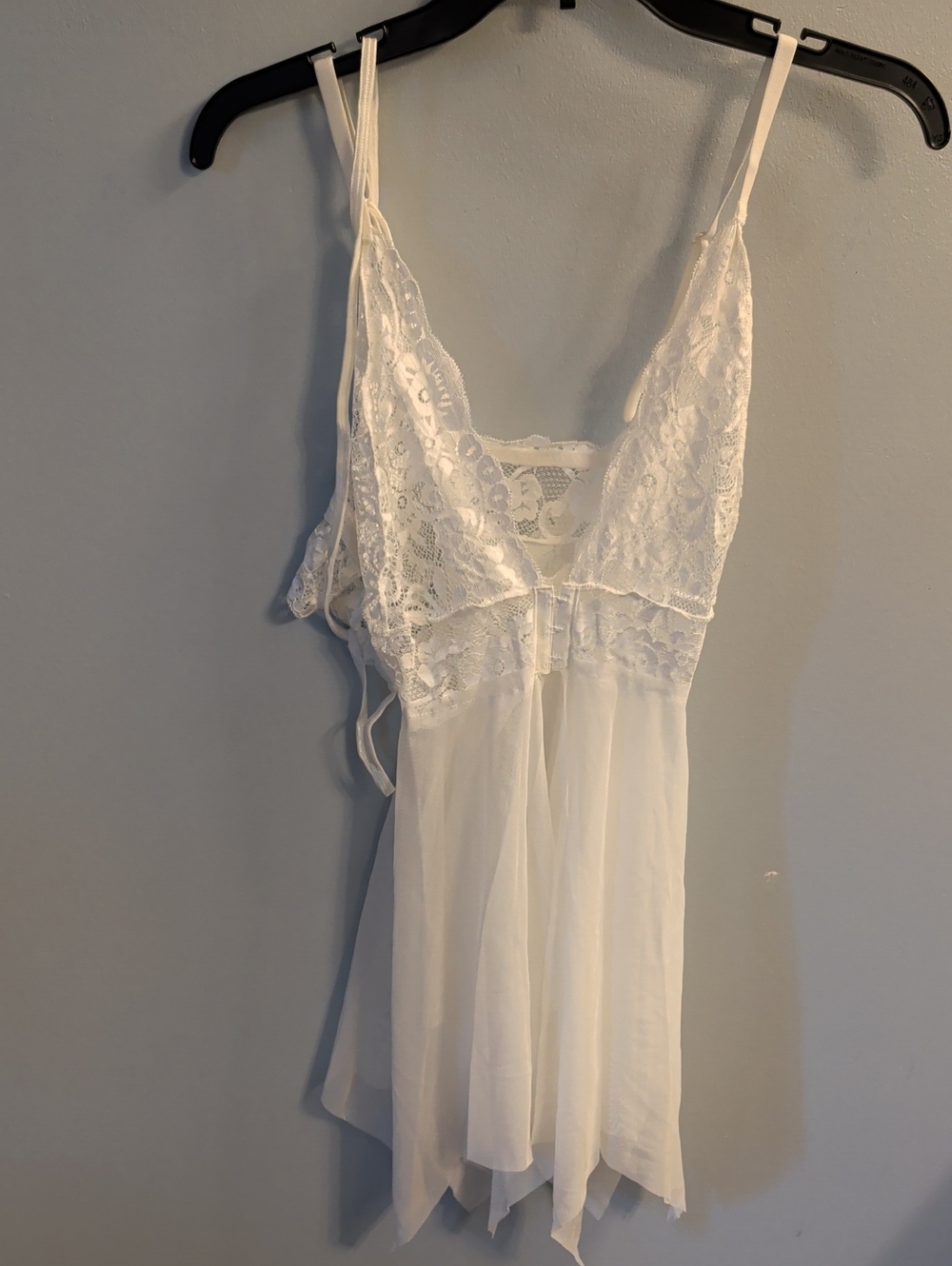 🍉Sheer White Lace Chemise Nightdress with Spaghetti Straps